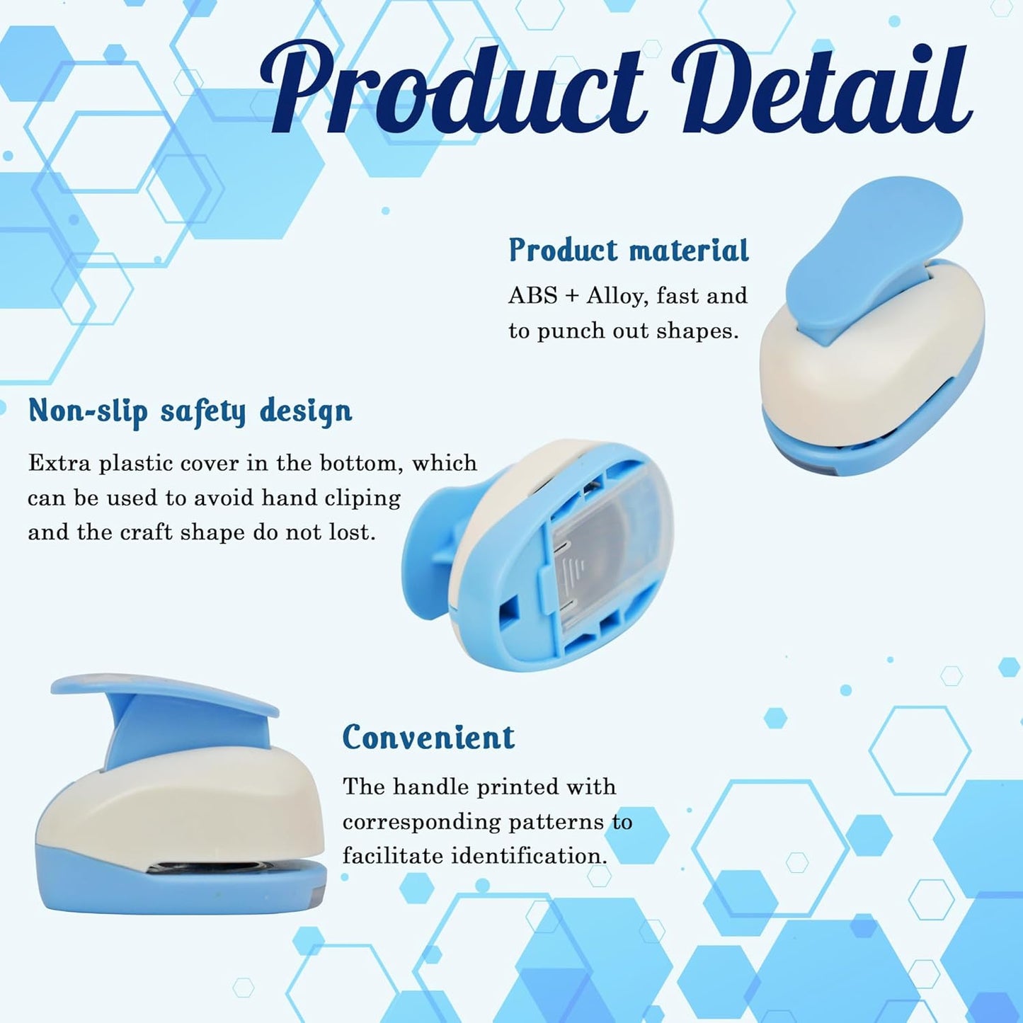 Hexagon Punch for Craft, Cut Size Out 2-Inch, Tool Hexagon Paper Punch for Scrapbook, Festival Cards,Craft Greeting Card Making, DIY Arts