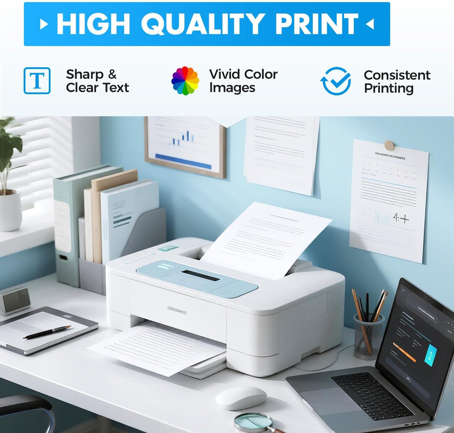 213A Toner Cartridge 4-Pack Set with Chip Replacement for HP 213A 213X W2130X W2130A Compatible for HP Color Laserjet Enterprise 5700dn MFP 5800dn 6700 6701dn 6800 6801dn Laser Printer Ink Black Color