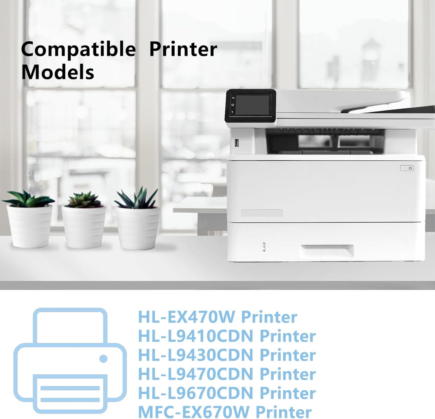 TN810XL TN-810 Toner Cartridge Compatible Replacement for TN810 TN 810 TN-810XL TN-810XL for HL-L9410CDN HL-L9430CDN HL-L9470CDN MFC-L9610CDN MFC-L9630CDN MFC-L9670CDN Printer(4-Pack)