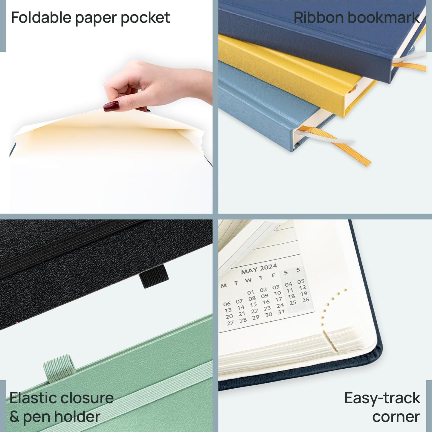 POPRUN 2026 Planner (Medium Size 8.5''x 6.5'' Hardcover) - Daily Weekly and Monthly Calendar Agenda 2026 Appointment Book with Hourly Time Slots, Monthly Tabs, 100 GSM - Burgundy