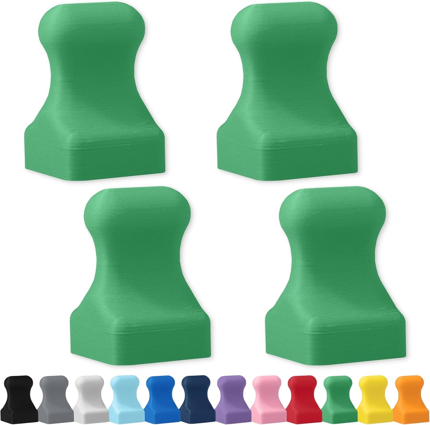 Glassboard Studio MiniPawn Magnet - Strong Neodymium Rare Earth Magnets for Fridge, Whiteboard, Locker & Magnetic Glassboards - Crafting & Office Use - Strong Fridge Magnets (Spring Green, 4)