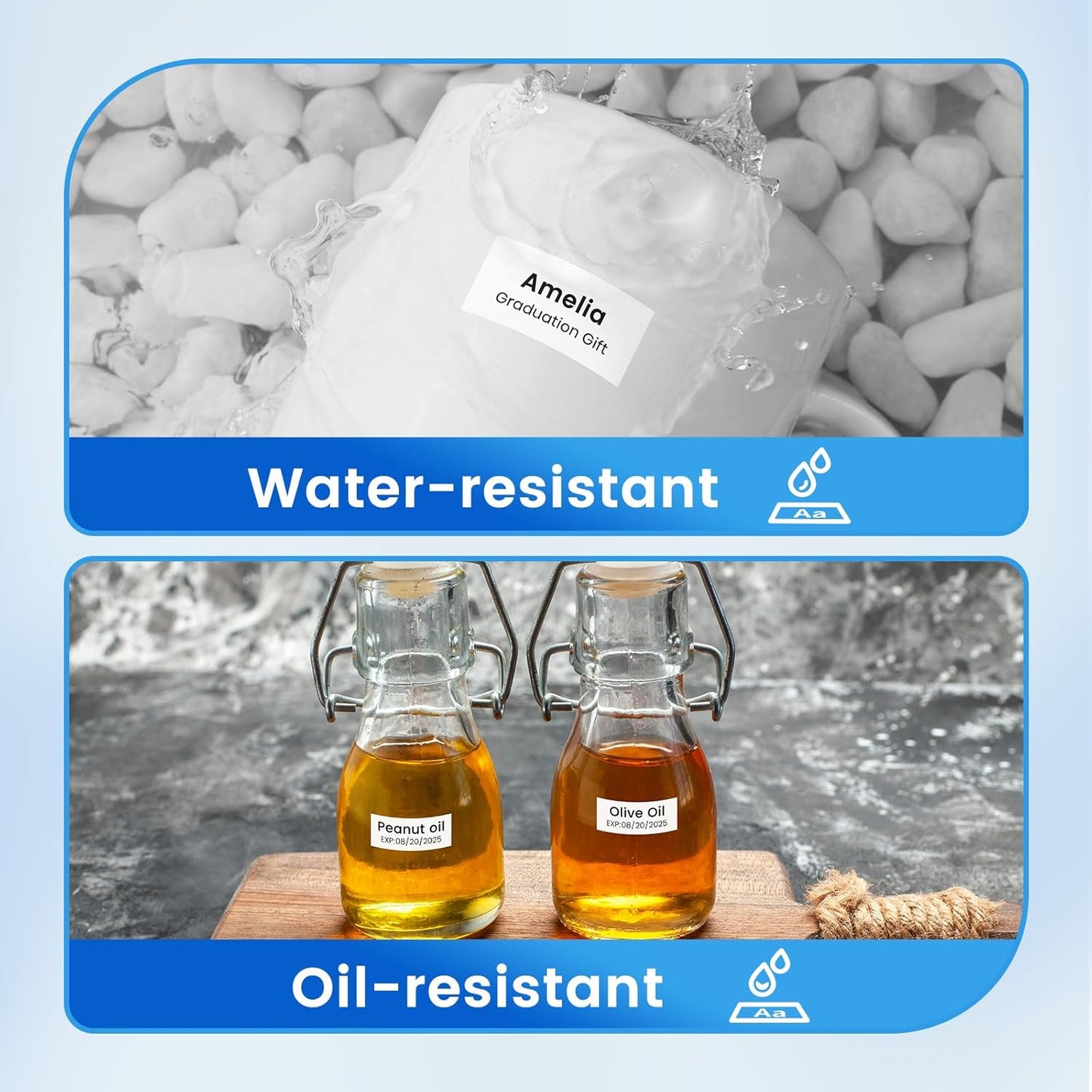 Label KINGDOM TZe-251 24mm 0.94” TZ Tape Compatible with Brother P Touch 1” Laminated White Label Maker Tape for PT D610BT D600 700 P710BT PTP750W, 4-Pack Tze251