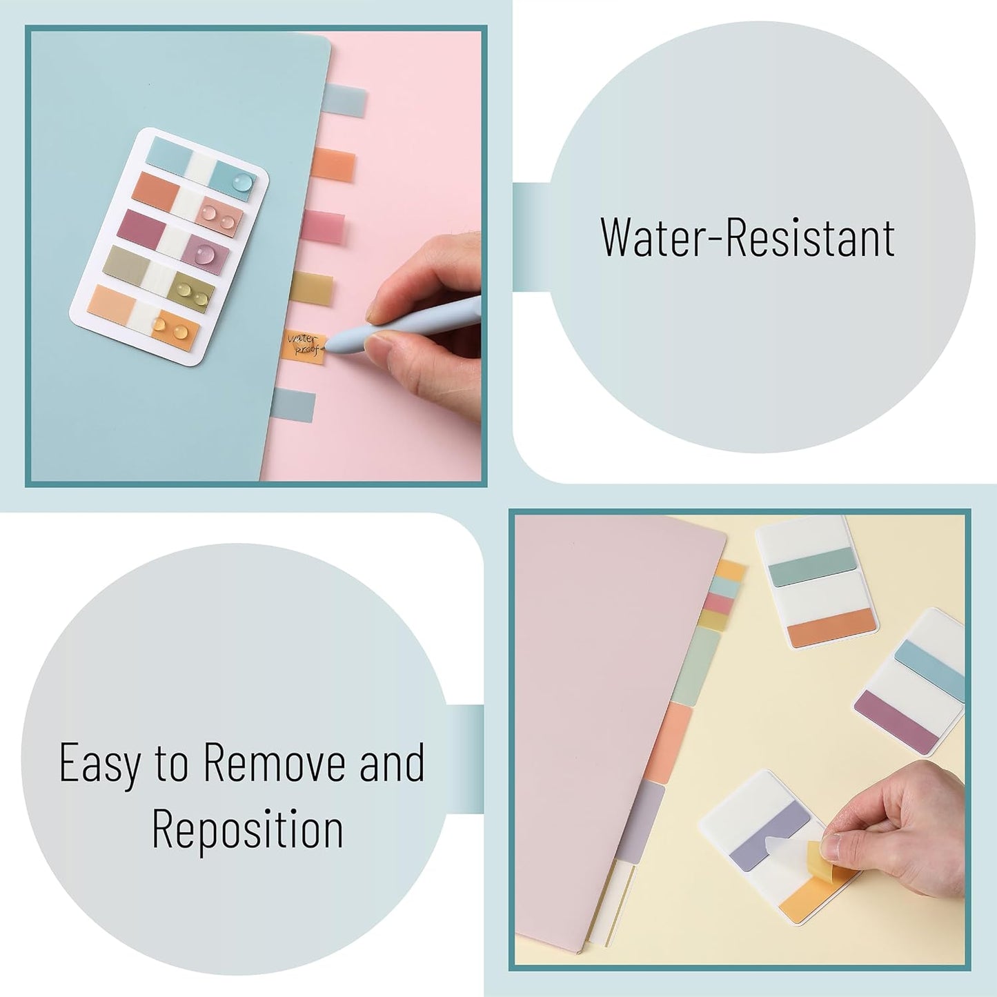 Mr. Pen- Sticky Index Tabs, 500 Pcs, 21 Sets, Colorful Sticky Tabs for Notebooks, Page Markers, Page Tabs for Binders, Page Tabs Sticky Tabs for Books, Notebook Tabs, Book Sticky Tabs for Notebooks