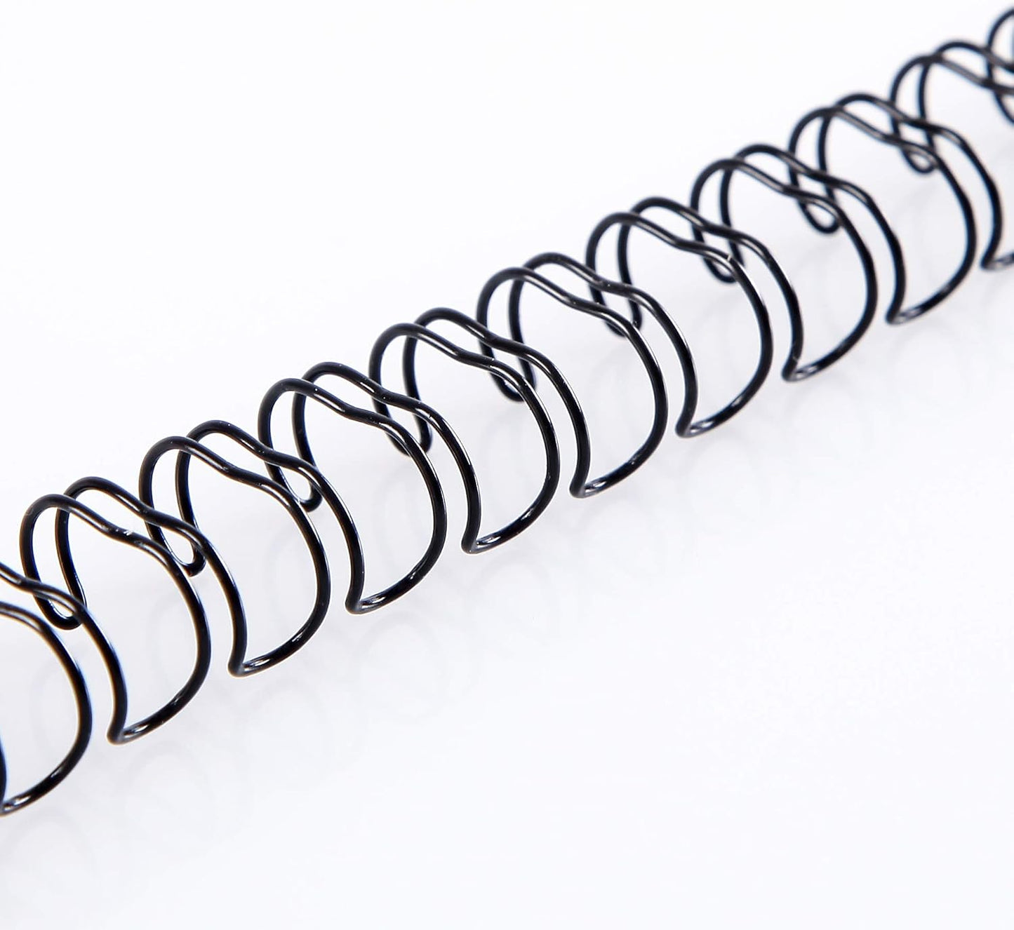 BNC Double Loop Wire Binding Rings Letter Size 3:1 Loops 32 Holes Black Color Pack of 100 (3/8 Inches)