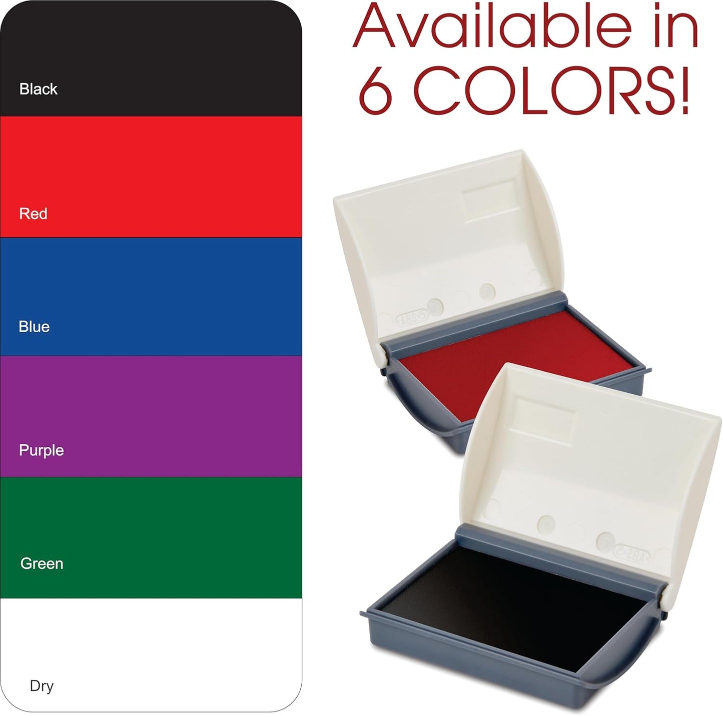 Shiny Purple Ink Stamp Pad, 2-3/4" by 4-3/8" Surface Area, Felt Stamp Pad with Purple Water-Based Stamp Ink