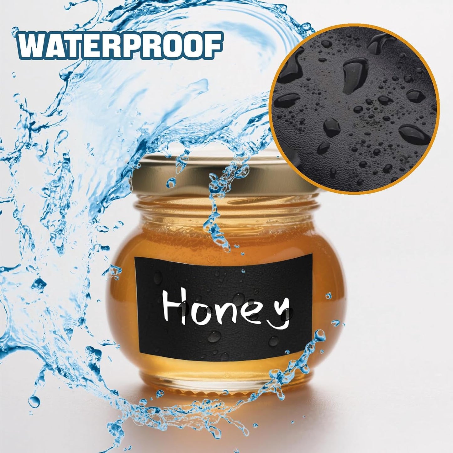 Chalkboard Labels 244 PCS, Waterproof Reusable Blackboard Stickers with 2 Chalk Marker, Erasable Handwritten Stickers or Food Containers, Mason Jars, Pantry, Bottles Storage Bins (244 PCS)