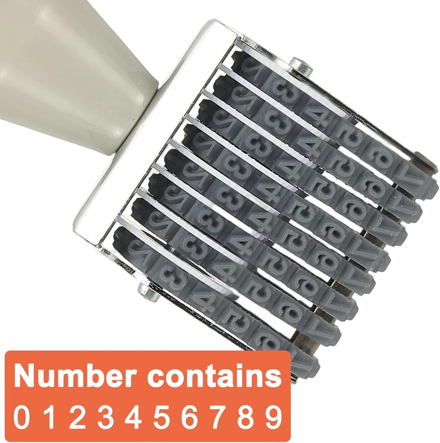 PATIKIL 8 Digit Number Roller Stamp, Adjustable Rubber Stamp Changeable Numerical Symbol Office Date for Business Creative Price Tag