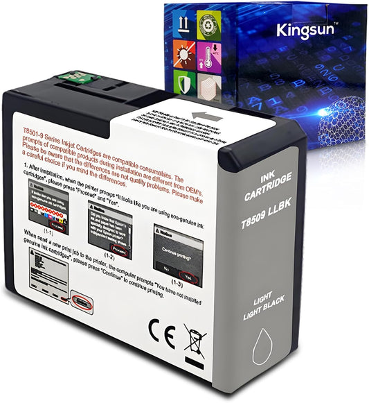 T850 Ink Cartridge T8509 T850900 Remanufactured Work for SureColor P800 (1-Pack, Light Light Black)