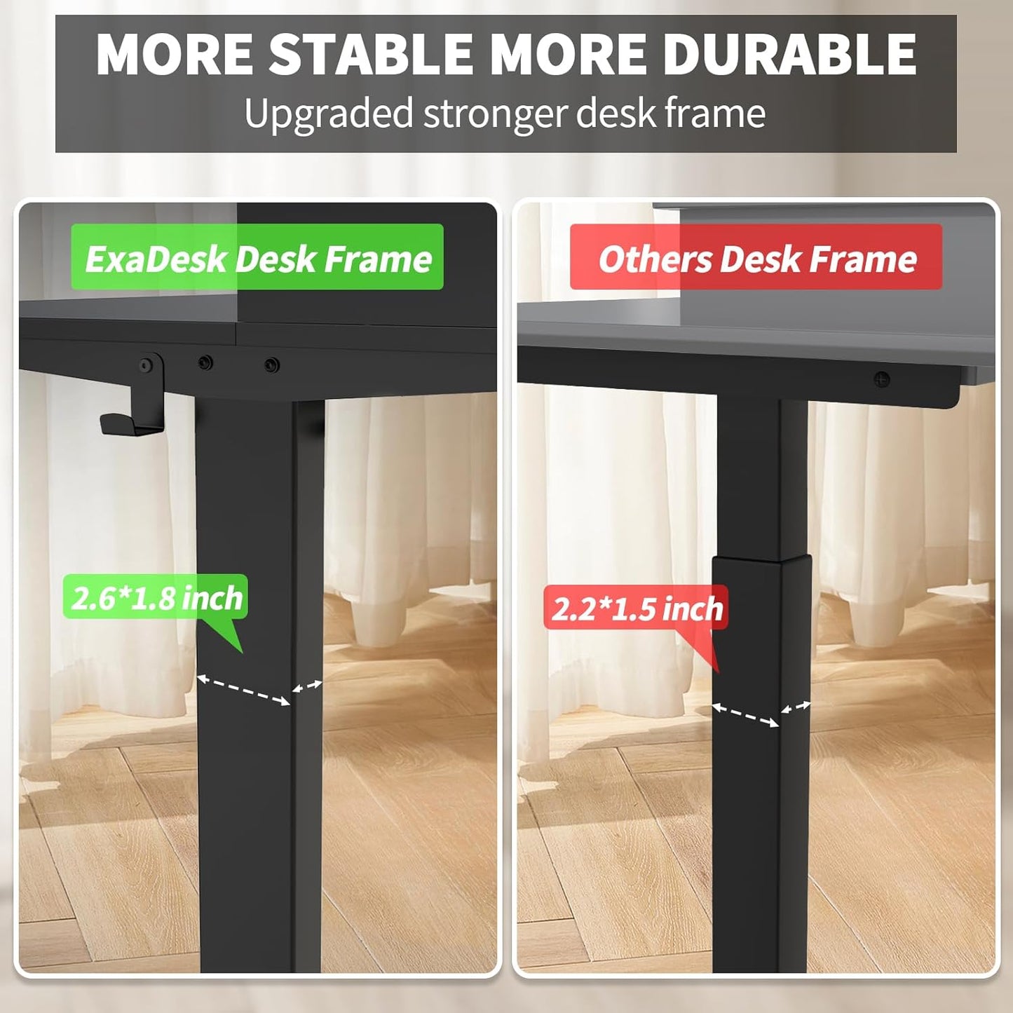 63 x 30 Inch Electric Standing Desk with 2 Drawers, Adjustable Height Widened Stand Up Desk with Storage, Sit to Stand Ergonomic Workstation for Home Office, Classic Black