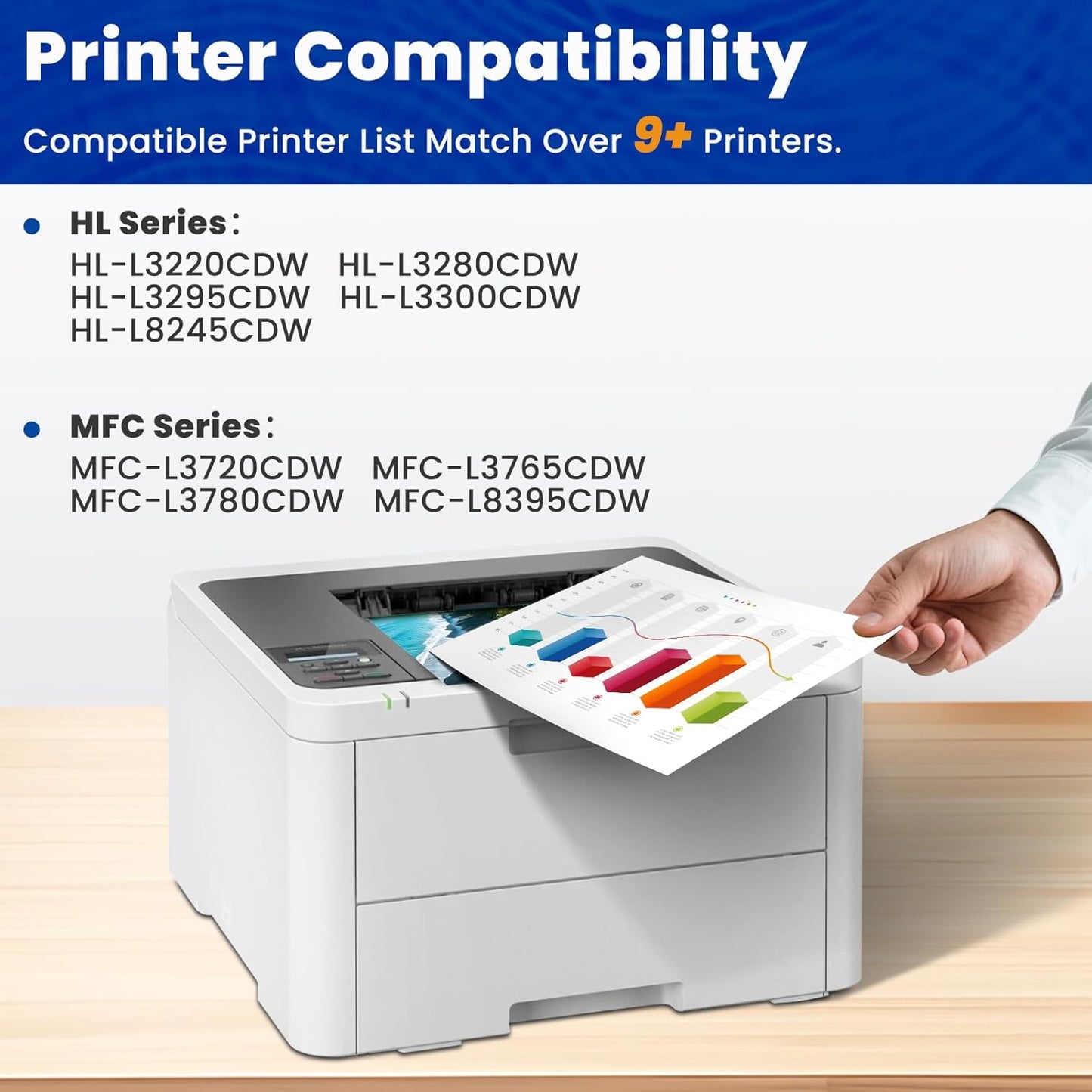 TN229XL Black Toner Cartridges MFC-L3720CDW Compatible Replacement for Brother TN229XL TN-229XL TN-229 TN229 Work with MFC-L3720CDW MFC-L3780CDW HL-L3220CDW HL-L3280CDW HL-L3300CDW Printes, 2 Black