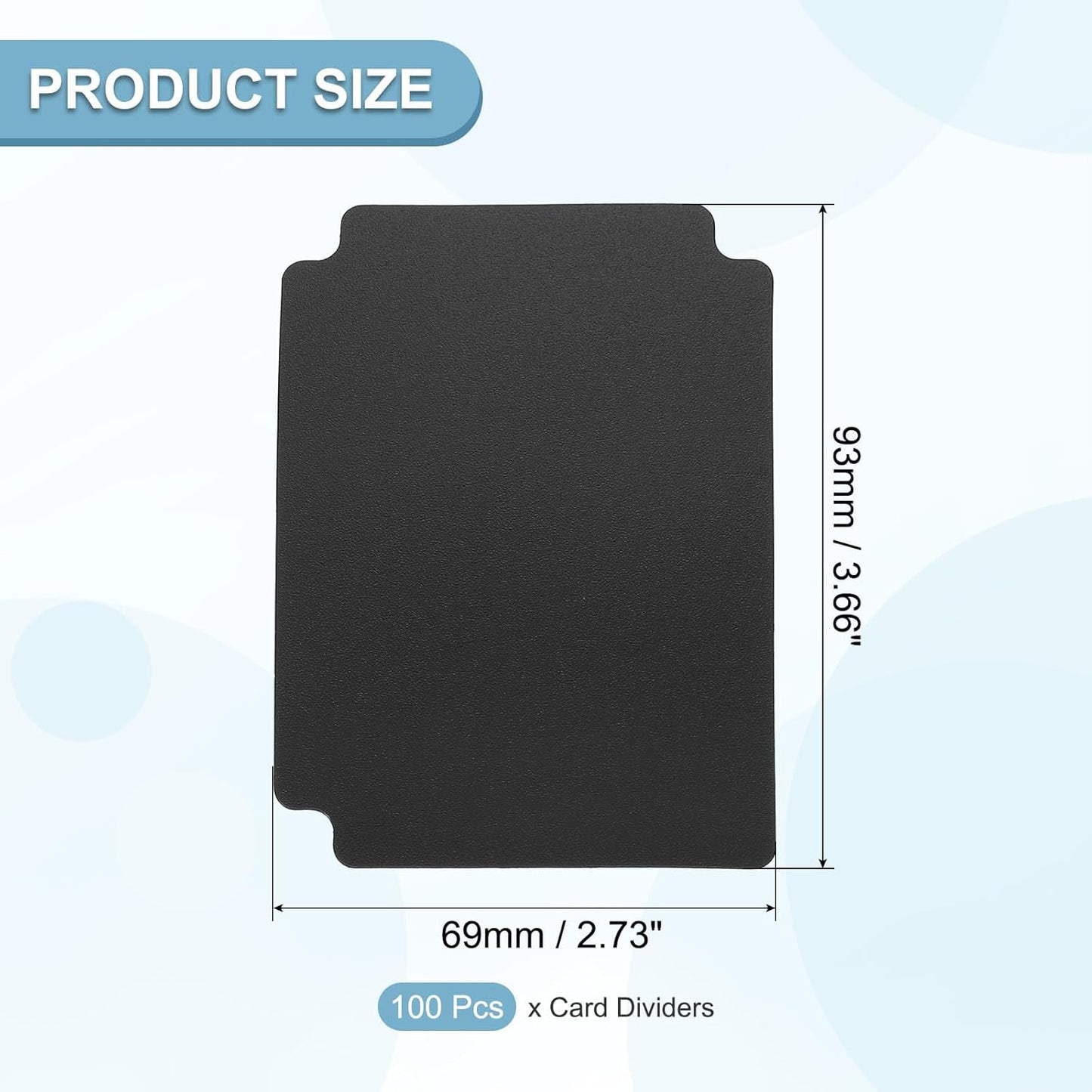 PATIKIL Trading Card Dividers, 100 Pcs Index Card Football Card Sorter Storage Boxes Organizer Tray Accessories for Sports Game Baseball Card, Black