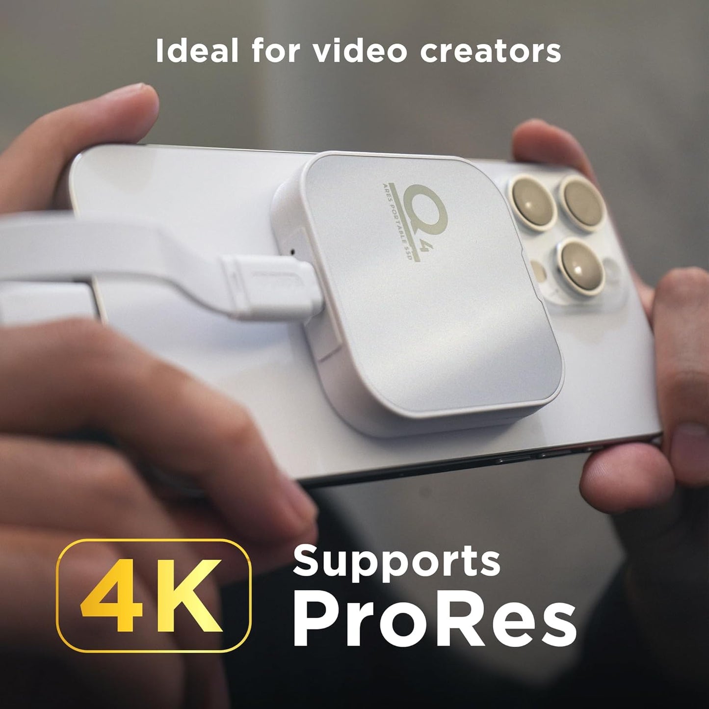 DATO Magnetic External SSD 1TB, External Solid State Drive Portable SSD USB 4.0 Gen 3x2, up to 4000/3600 MB/s, Type-C 4K ProRes HDR Record, Compatible with iPhone 15&16 Pro Max - ARES Q4 Series