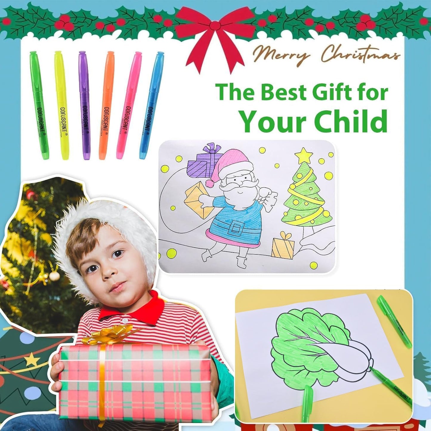 Highlighter - 100 pack color highlighter, color transparent visible fluorescent pen shell, wide chisel point mark, fluorescent pen, school, office