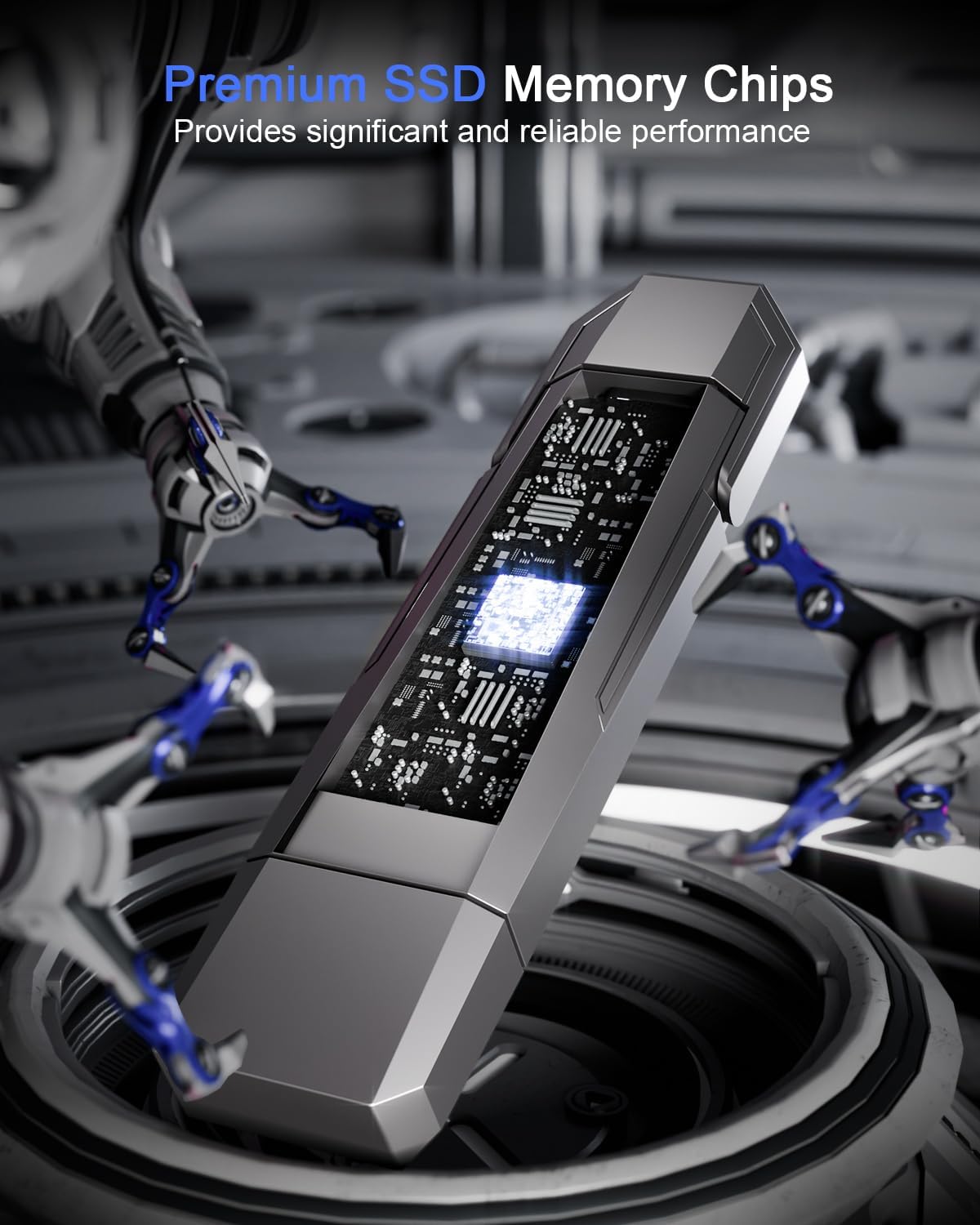 Vansuny 512GB Portable External SSD - USB 3.2 Gen 2 Dual A + C Solid State Drive Up to 1000MB/s for Android Phone, Tablet, Laptop, MacBook, PC