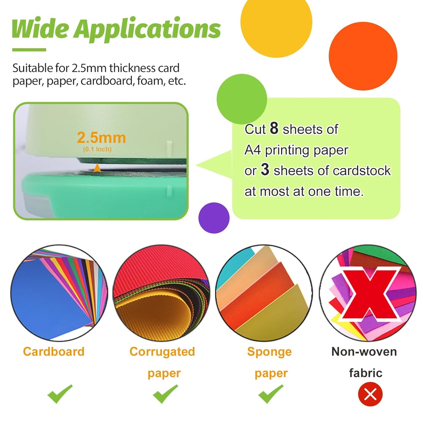 UCEC 1 Inch Circle Punch, Circle Hole Punch, Paper Punch, Paper Punches Craft Handmade Paper Punch for Crafting Scrapbooking Cards Arts Fun Projects