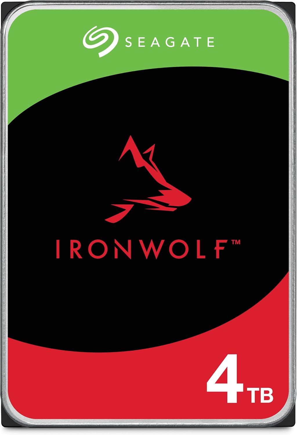 Seagate IronWolf 4TB NAS Internal Hard Drive CMR 3.5 Inch SATA 6Gb/s 5400 RPM 64MB Cache for RAID Network Attached Storage Rescue Services (ST4000VNZ06/006)
