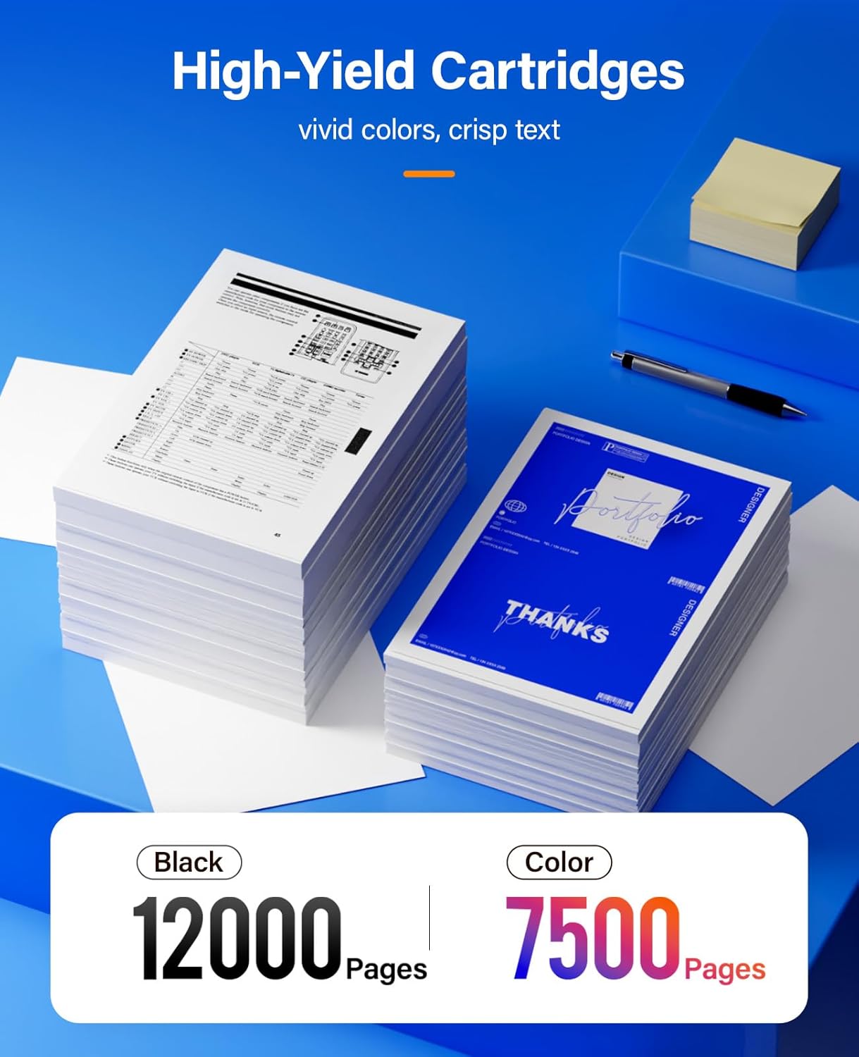 6655 Toner Cartridge Set 4-Pack High Capacity Black Cyan Magenta Yellow Replacement for Xerox 106R02744 106R02745 106R02746 106R02747 Compatible with Xerox WorkCentre 6655 6655i Color Printer Ink Copy