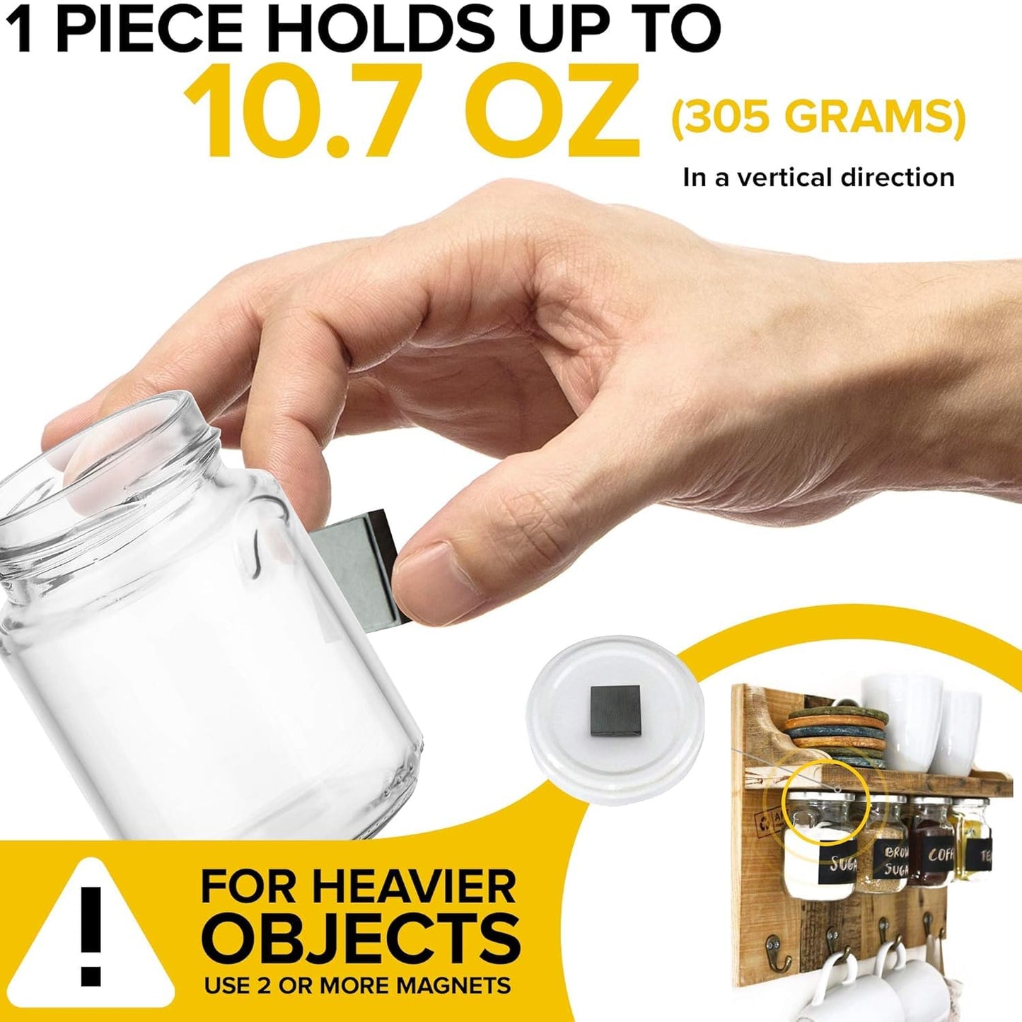 X-bet MAGNET Strong Magnets for Crafts with Adhesive Backing 0.6 inch 20pcs