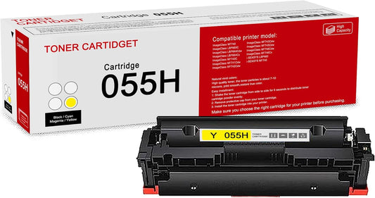 1 Pack 055H 3017C001 Yellow Whit chip Toner Cartridge: Compatible CRG 055H 3017C001 Replacement for Canon Color ImageClass MF740 LBP660C LBP664Cdw MF740C MF745Cdw i-SENSYS LBP660 MF740 Printer