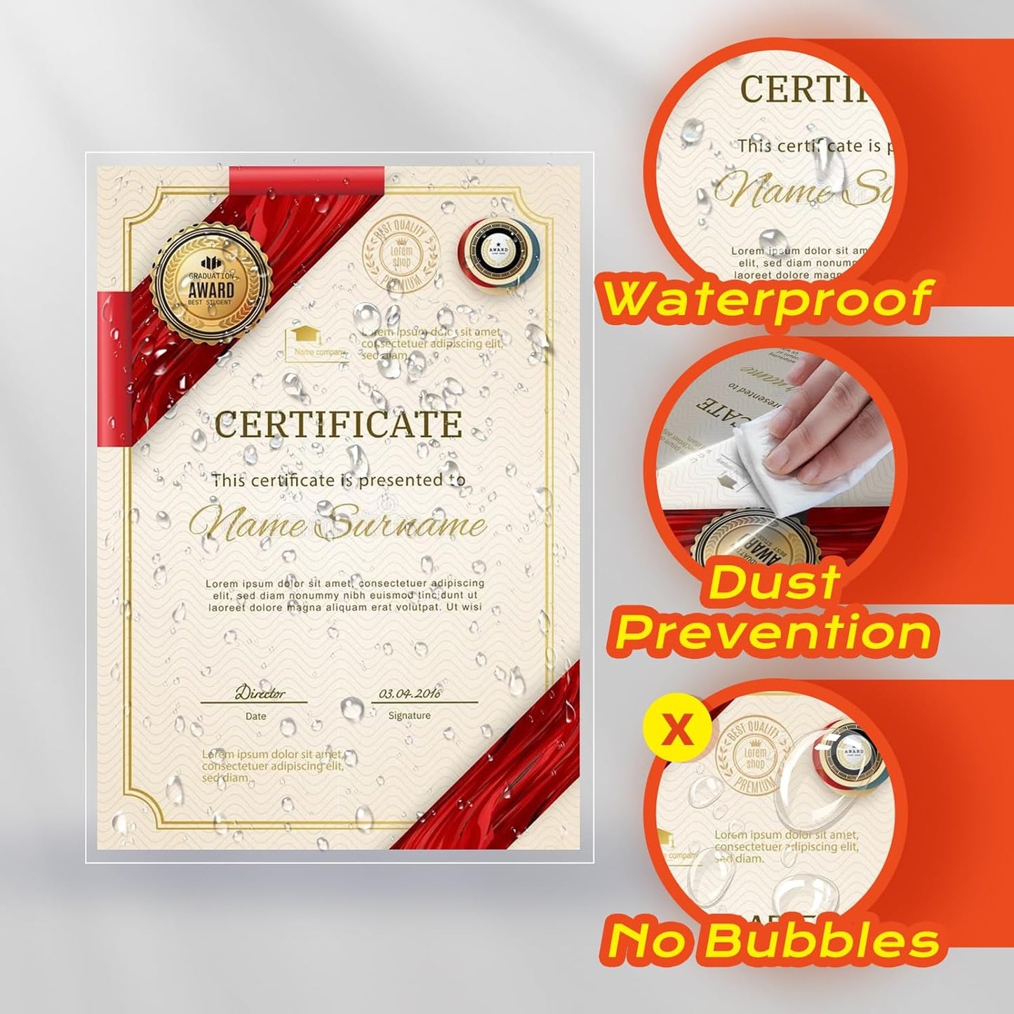 Self Adhesive Laminating Sheets,4Mil 8.5x11inches,60 Sheets Self Sealing Laminating Sheets, Self Adhesive Contact Paper,Clear Laminate Sheets for Stickers,No Machine Needed