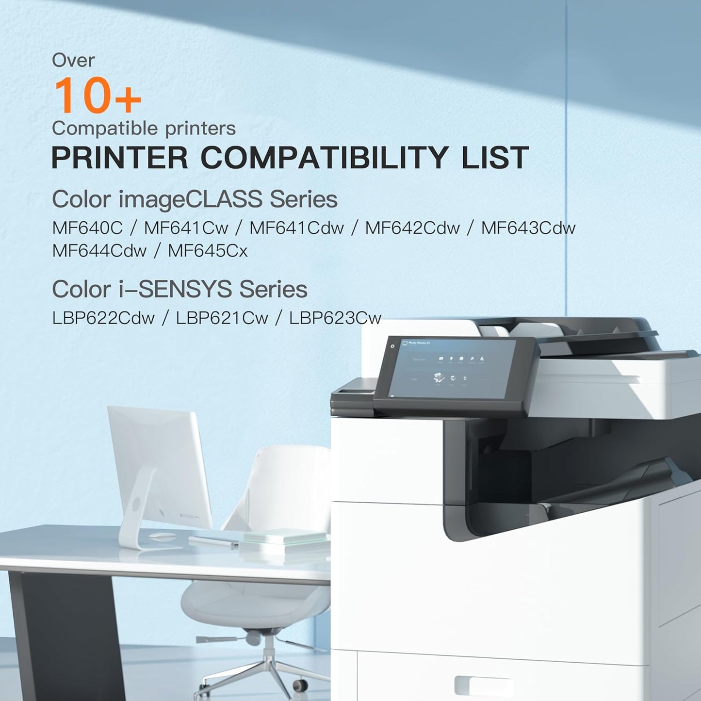 054H Toner Cartridge Set Replacement for Canon 054 054H Toner Cartridge 4 Pack to use with Canon Color ImageClass MF644Cdw LBP622Cdw MF642Cdw MF641Cdw MF641Cw LBP623Cdw ( Black Cyan Magenta Yellow )