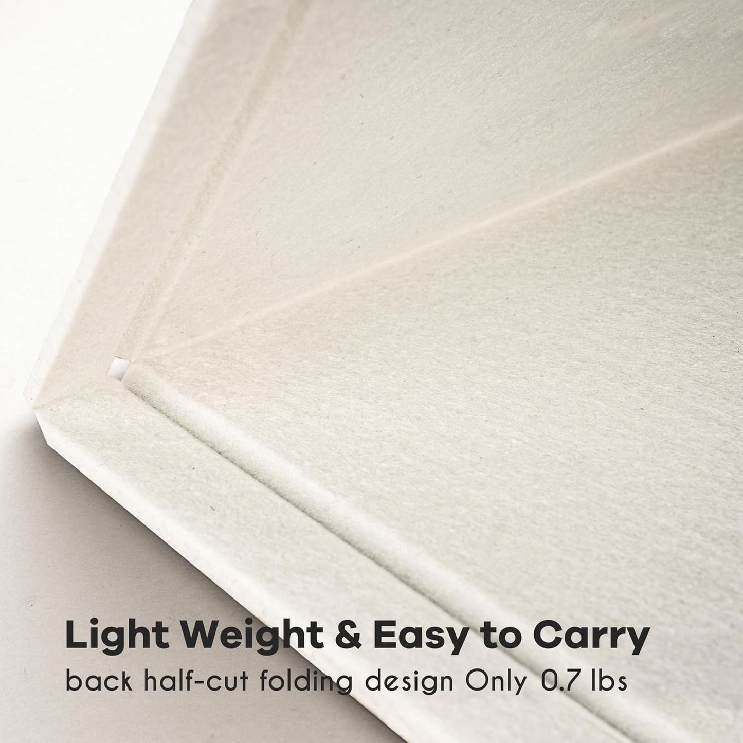 Bulletin Board, 24 x 18 inches Felt Board Decorative Pin Board, Cork Board Alternative for Wall, Foldable Photo Board Self-Adhesive Vision Board Mood Board with 20 Pushpins - White