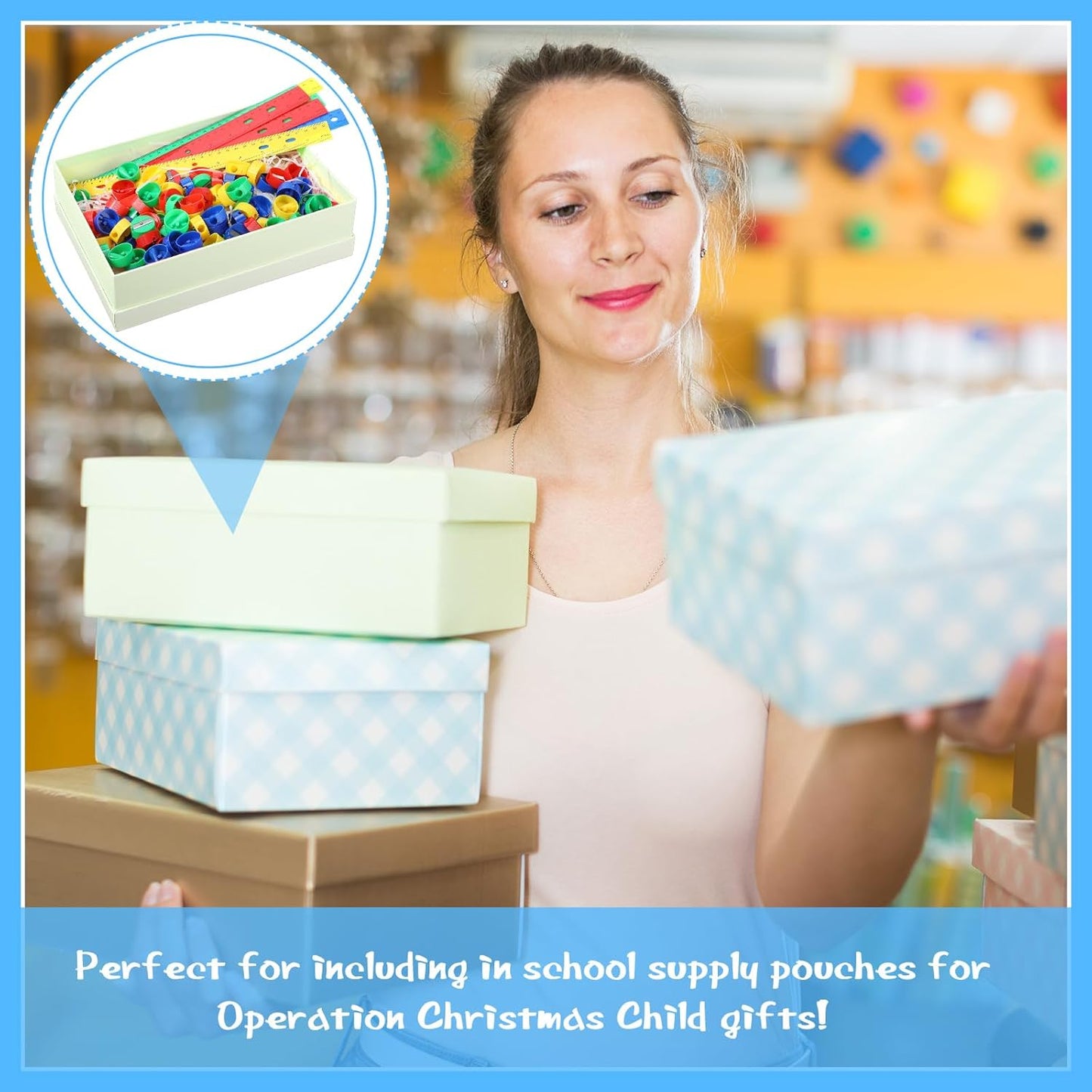 100 Pcs Plastic Rulers and 100 Pcs Mini Round Manual Pencil Sharpener Bulk, 4 Assorted Colors Pocket Sized Pencil Sharpeners Colorful Straight Ruler Back to School Supplies for Kids (Fresh,12 Inch)