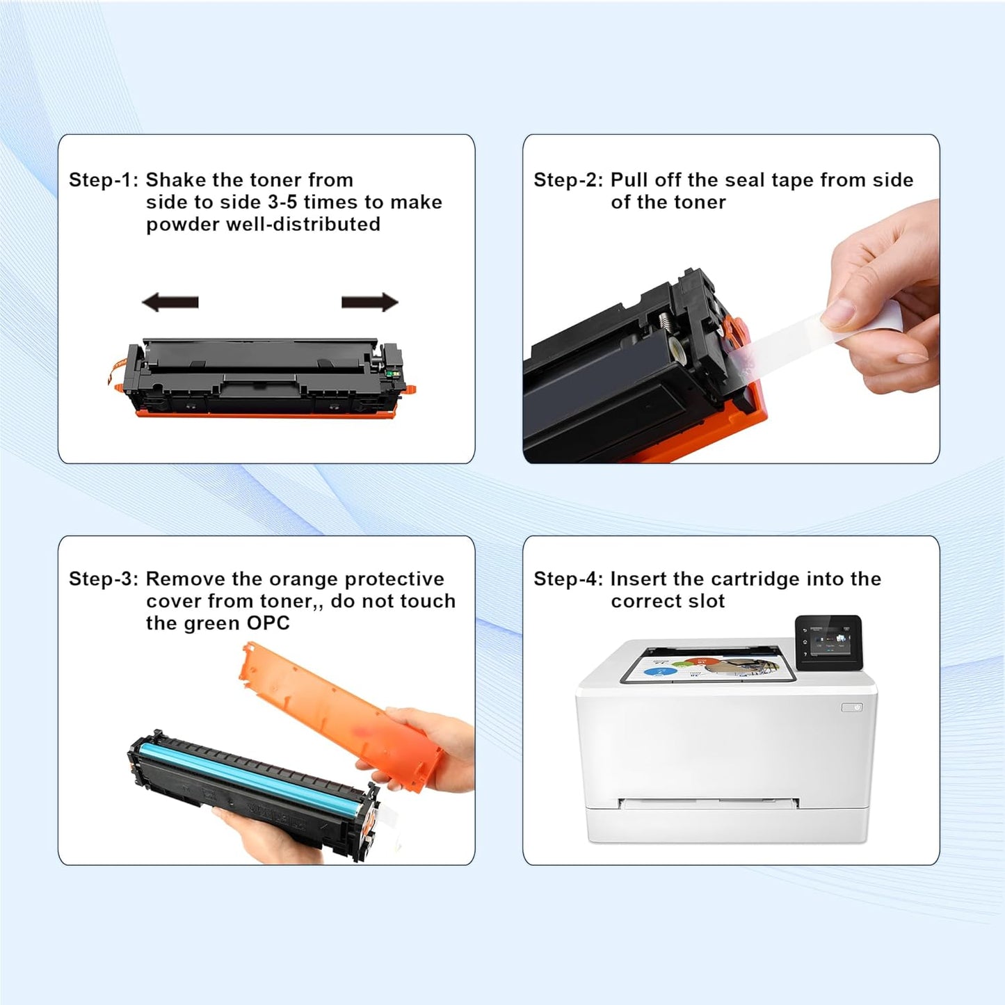 204A Black Toner Cartridge M180nw Toner Replacement for HP 204A CF510A to use with Color Laserjet Pro MFP M180nw M180n M181fw M154a M154nw Printer (2 Pack )