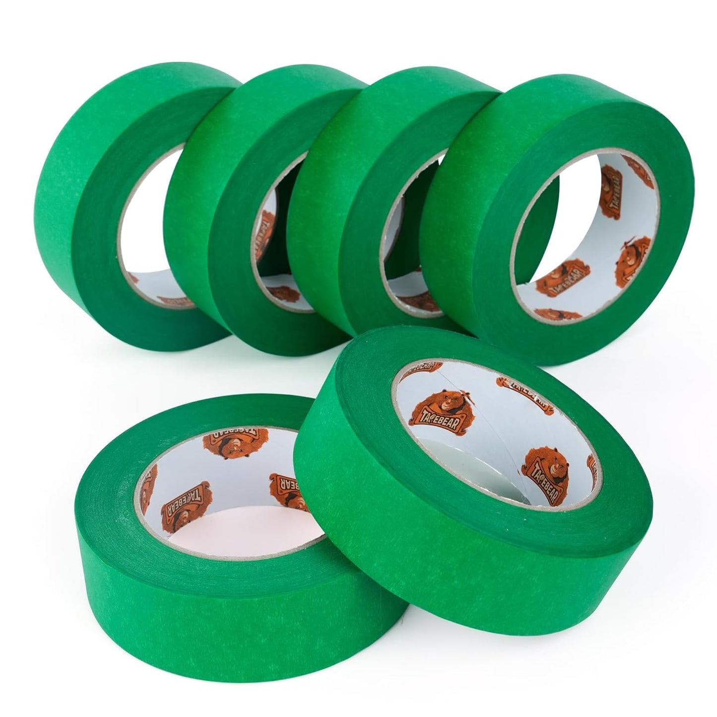 Green Painters Tape Multi-Surface Masking Tape 1.41 inch x 60 Yard, Indoor and Outdoor Painting Tape, Residue Free Easy Removal with Sharp Lines, Paint Tape for Walls, Auto, Home, 6Rolls