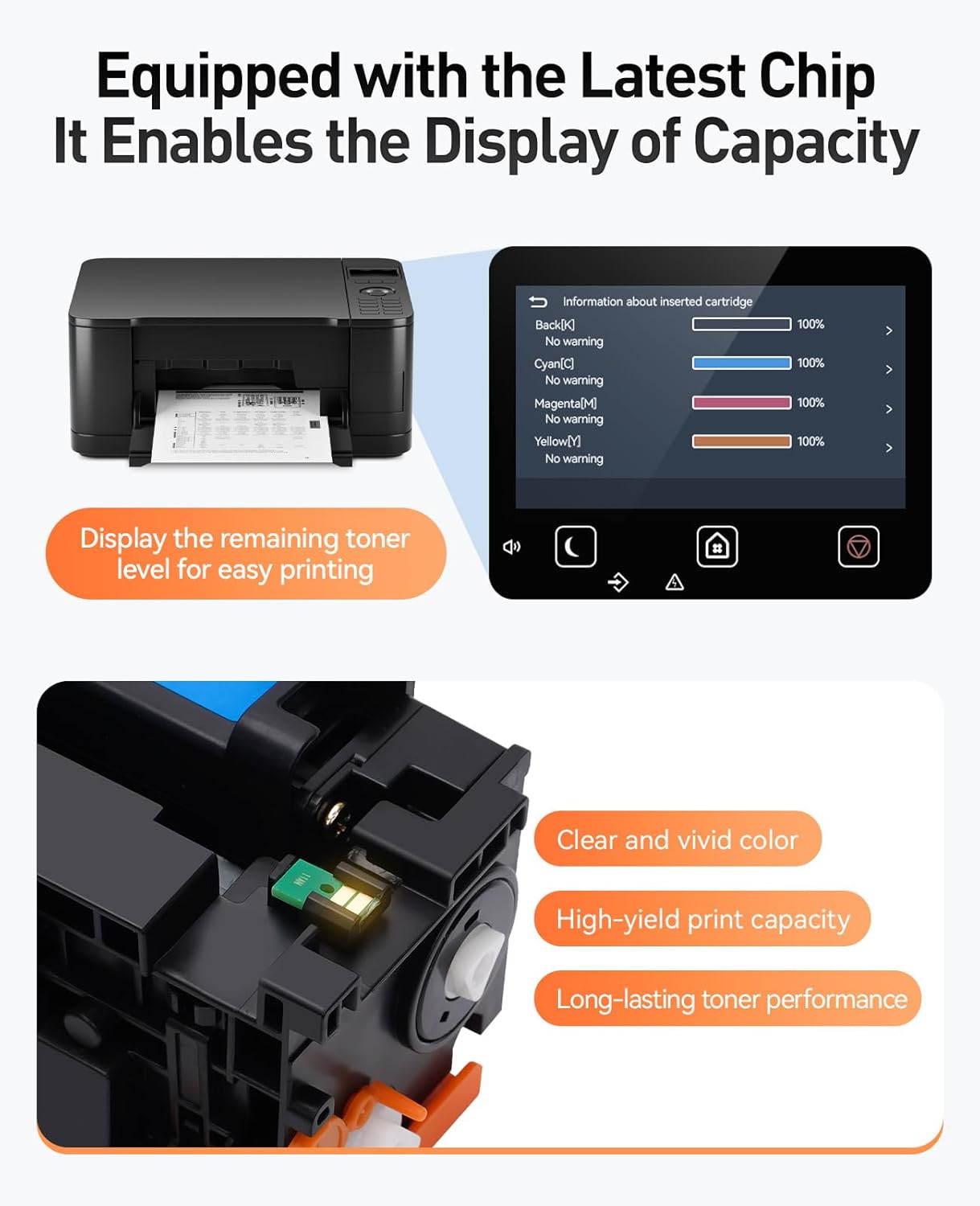 148A W1480A Black Toner Cartridge Set 2-Pack High Yield with Chip Replacement for HP 148A W1480A 148X W1480X Cartridges Compatible with HP Laserjet Pro MFP 4101fdw 4101fdn 4001dw 4001dn 4001n Printer
