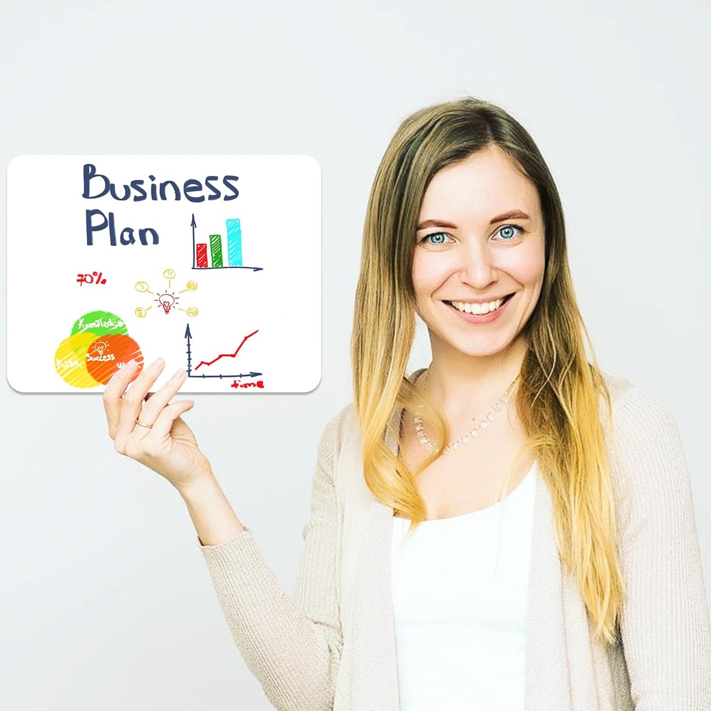 6 Pack Small White Board Dry Erase Classroom Pack Boards 9" x12” Personal Whiteboards for Students Teachers School Supplies Lapboards l Mini Whiteboard Erasers Included Colors pens