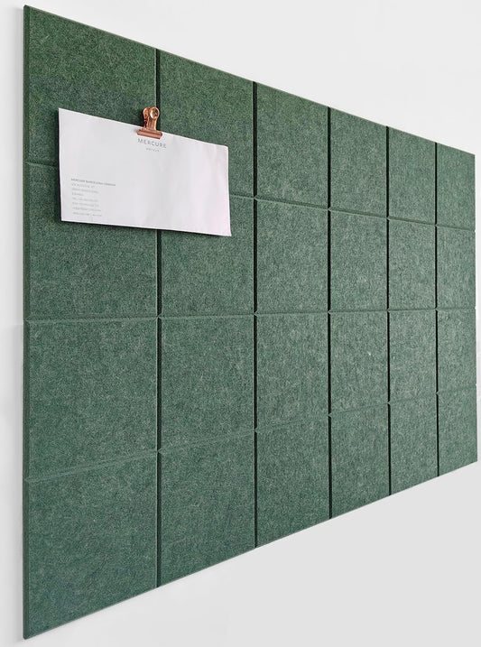Cork Board 24 x36 Alternative - 6 Pack Felt Wall Tiles with Safe Removable Adhesive Tabs, Cork Boards for Walls Cork Board for Home Office Pin Board Tack Board - Tree