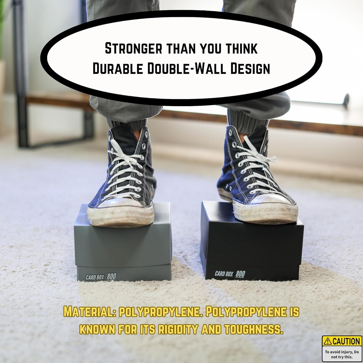 Trading Card Storage Box 800 - Purple | Card Box 800+ holds standard 35pt cards | 4-in-1 Compartments| Strong Double Wall Design | 8 dividers | Sports & Baseball Card Deck Box - Purple