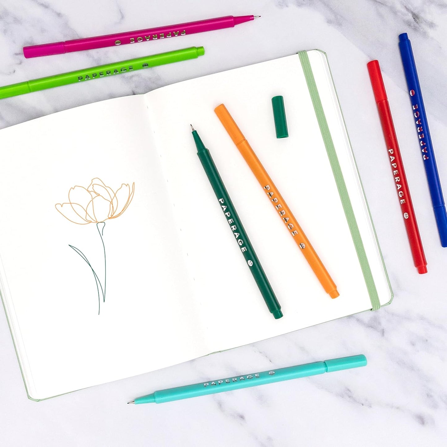 PAPERAGE Blank Journal Notebook, (Burgundy), 160 Pages, Medium 5.6 in x 8 in - 100 GSM Thick Paper – Hardcover Journaling Notebook for Work, School, Note Taking or Sketching