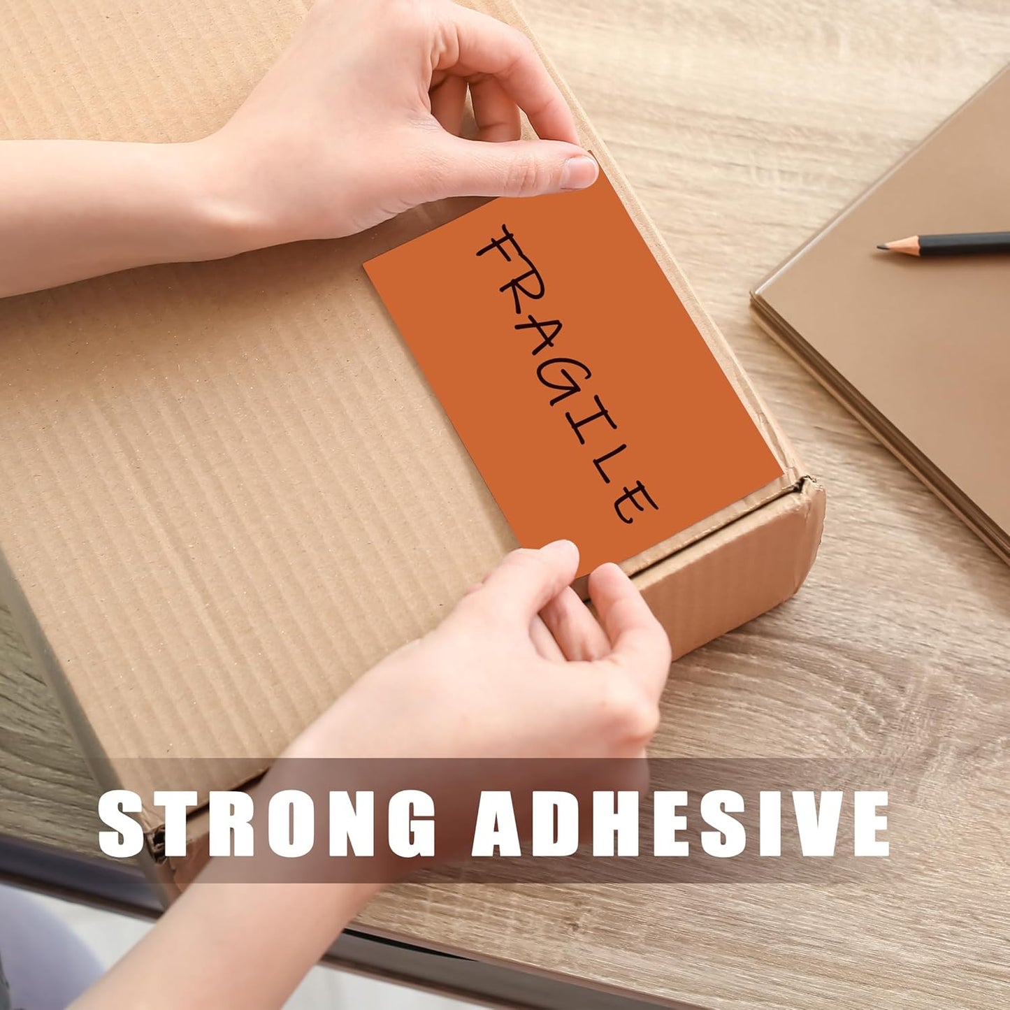 3 x 5 Inch 250Pcs Rectangle Color Coding Stickers,Strong Adhesion Easy to Write Label for Moving,Box Organization,Inventory,Business,Tan