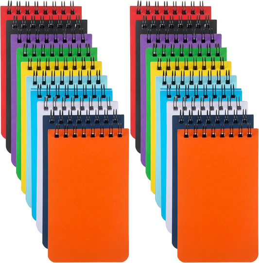 20 Pcs Pocket Notebook Spiral Steno Pads A7 Mini Notepads with Lined Pages for Kids Adults Outdoor Home Office School, 3 x 5 Inch