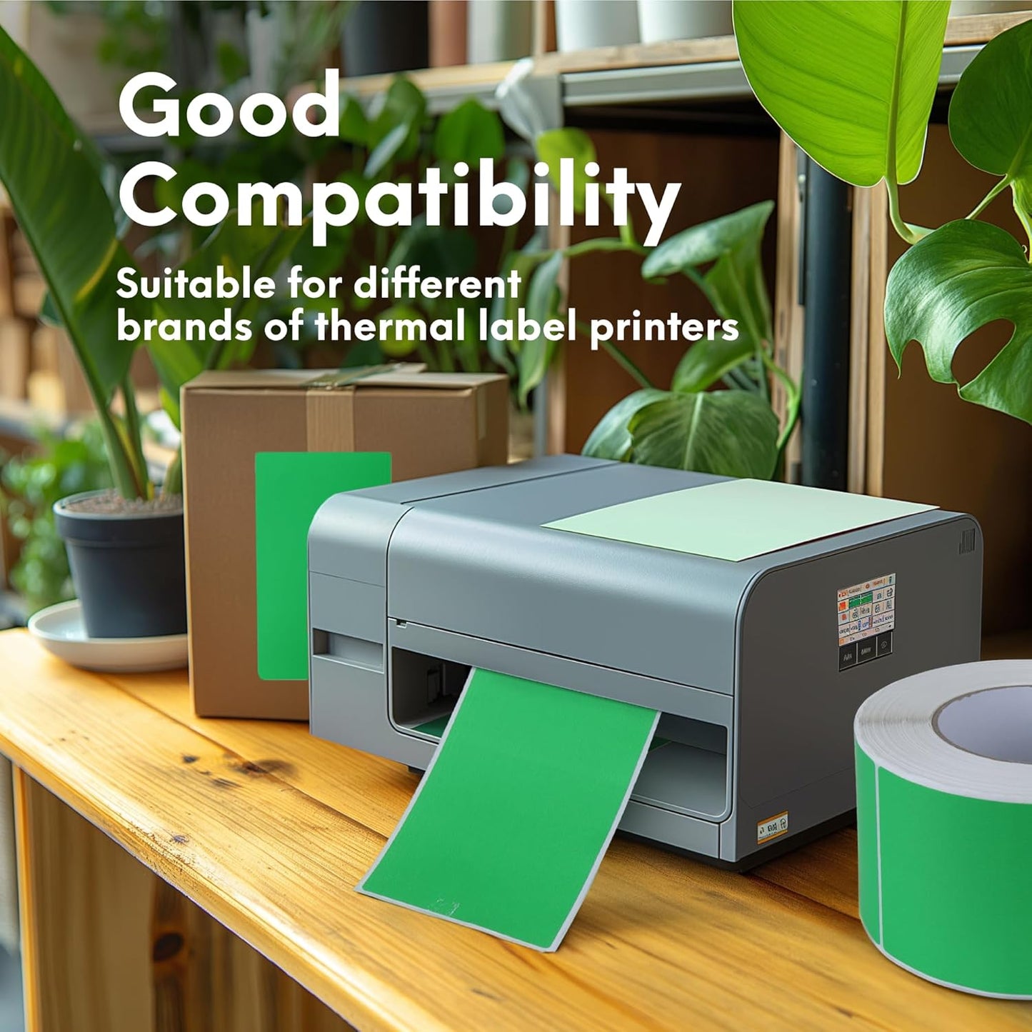 UTILE - Thermal Labels 3x5 Inch 600 Inventory Stickers Roll (Green), Compatible with Thermal Printers - Color Coding Label for Box - Sticker to Write On Packing Labels Color Coded - Tags for Labeling