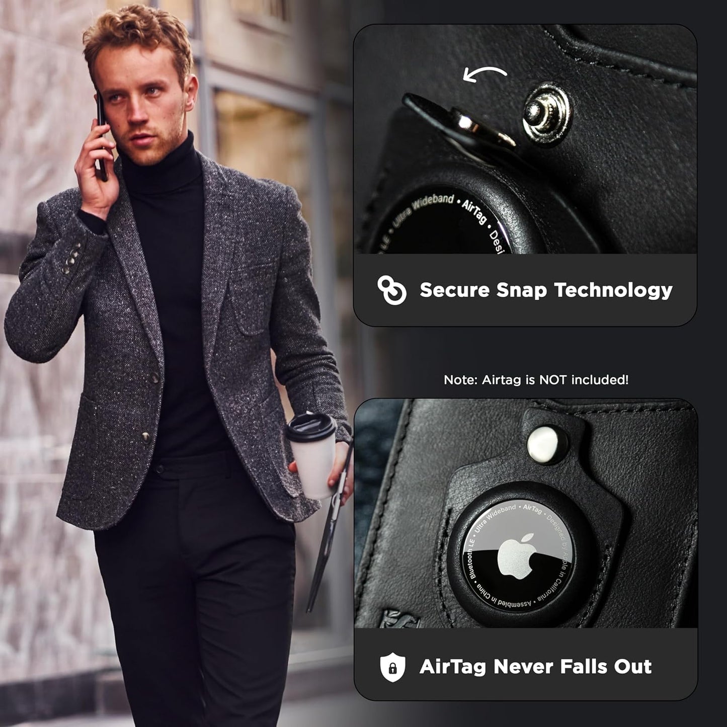 SERMAN BRANDS Money Clip Wallet - Mens Wallets slim Front Pocket RFID Blocking Card Holder Minimalist Mini Bifold