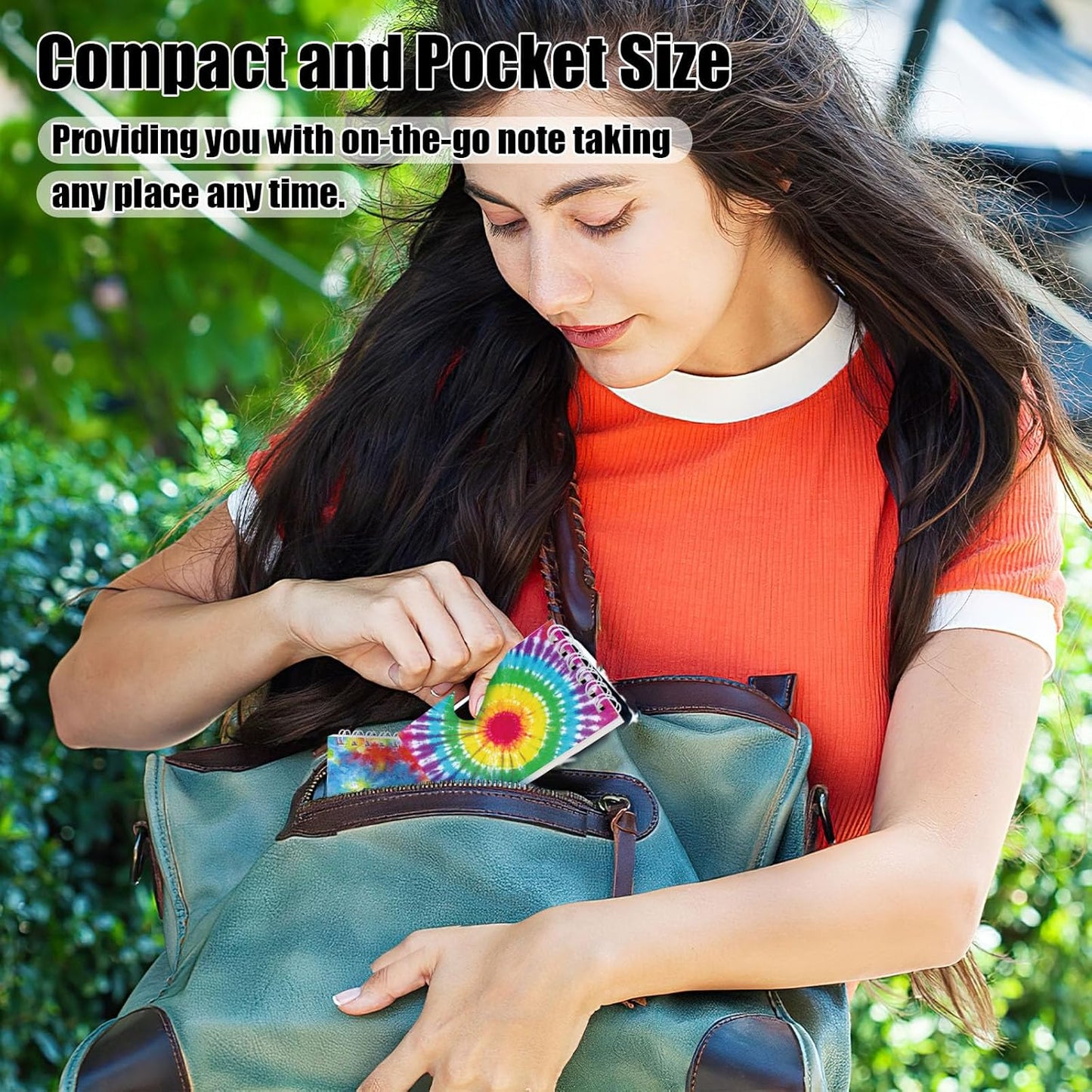 Koogel 24PCS Small Spiral Notebook, Blank Mini Pocket Journal Notebook for Kids Back to School, Tie Dye Style Journal Mini Memo Pads for Tie Dye Birthday Pastel Art Party Favors Gift Supplies