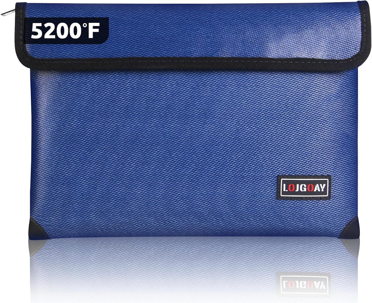 Fireproof Document Bag - with 5200°F Heat Insulated, Waterproof Fireproof Bag with Zipper, 8 Layers of Functional Materials, Fireproof Money Bag for Cash/Documents/Valuables, Fire bag 11"x7.7"