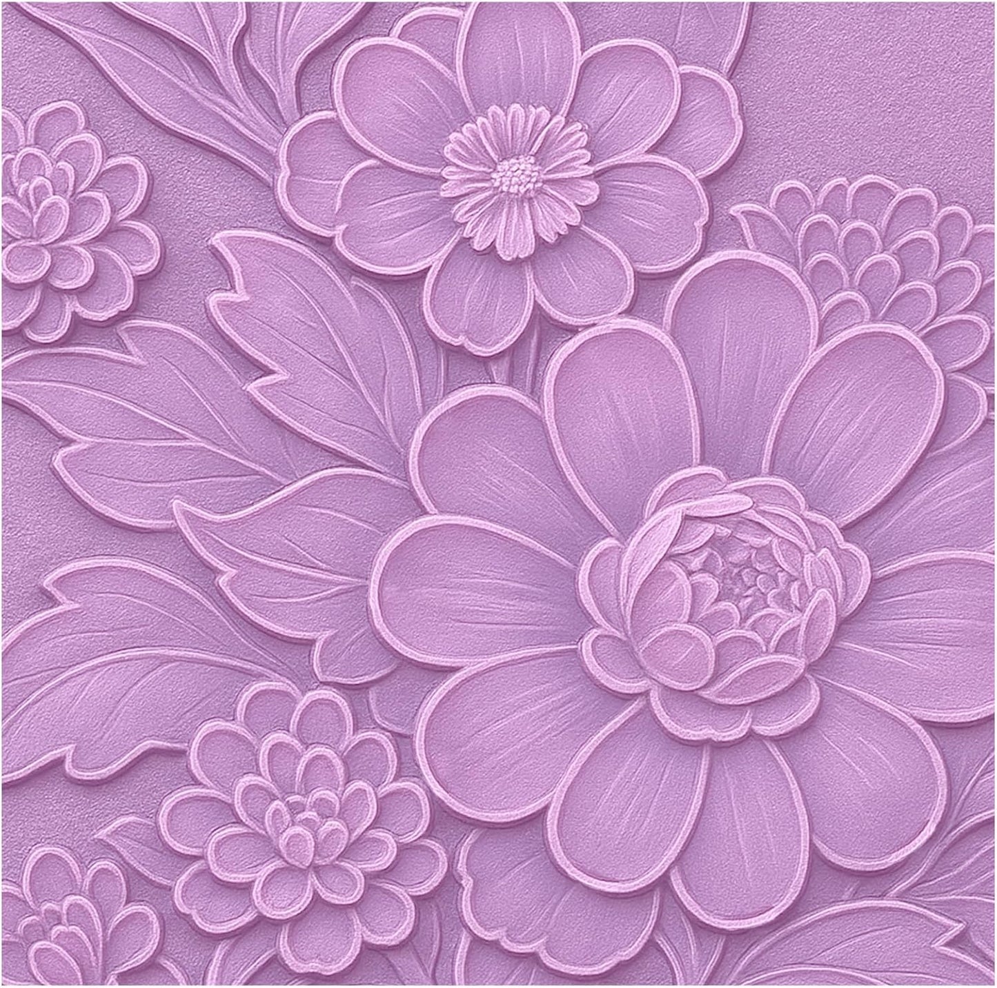 Classicseali 3D Embossing Folders,Transparent Embossing Folder, Flowers Floral Pattern, Embossed Plastic Embossing Folders for Card Making, for Scrapbooking, Paper Art, Art Supplies