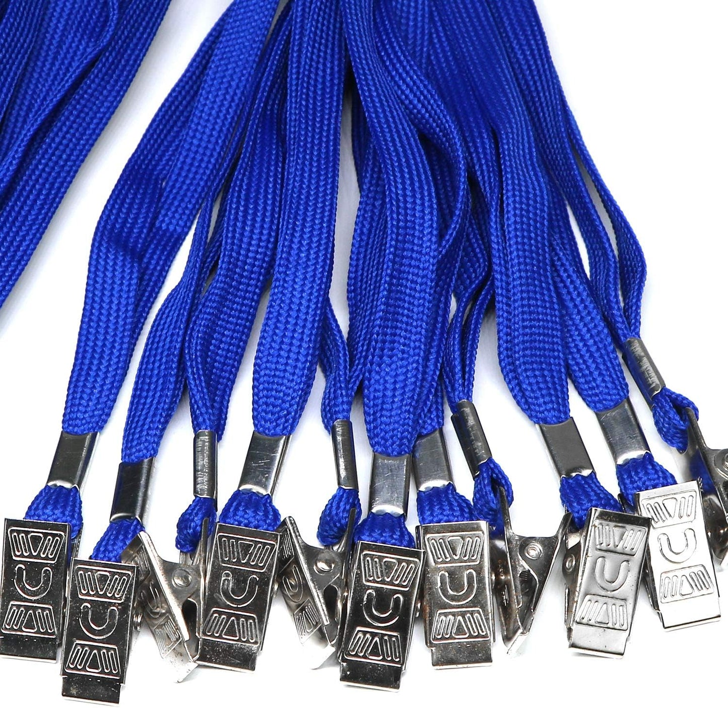 Ollain Badge Lanyards Neck Bulk Cruise Lanyards Lanyard with Clip for ID Card Name Tags Badge Holders (Blue, 100 Pack)