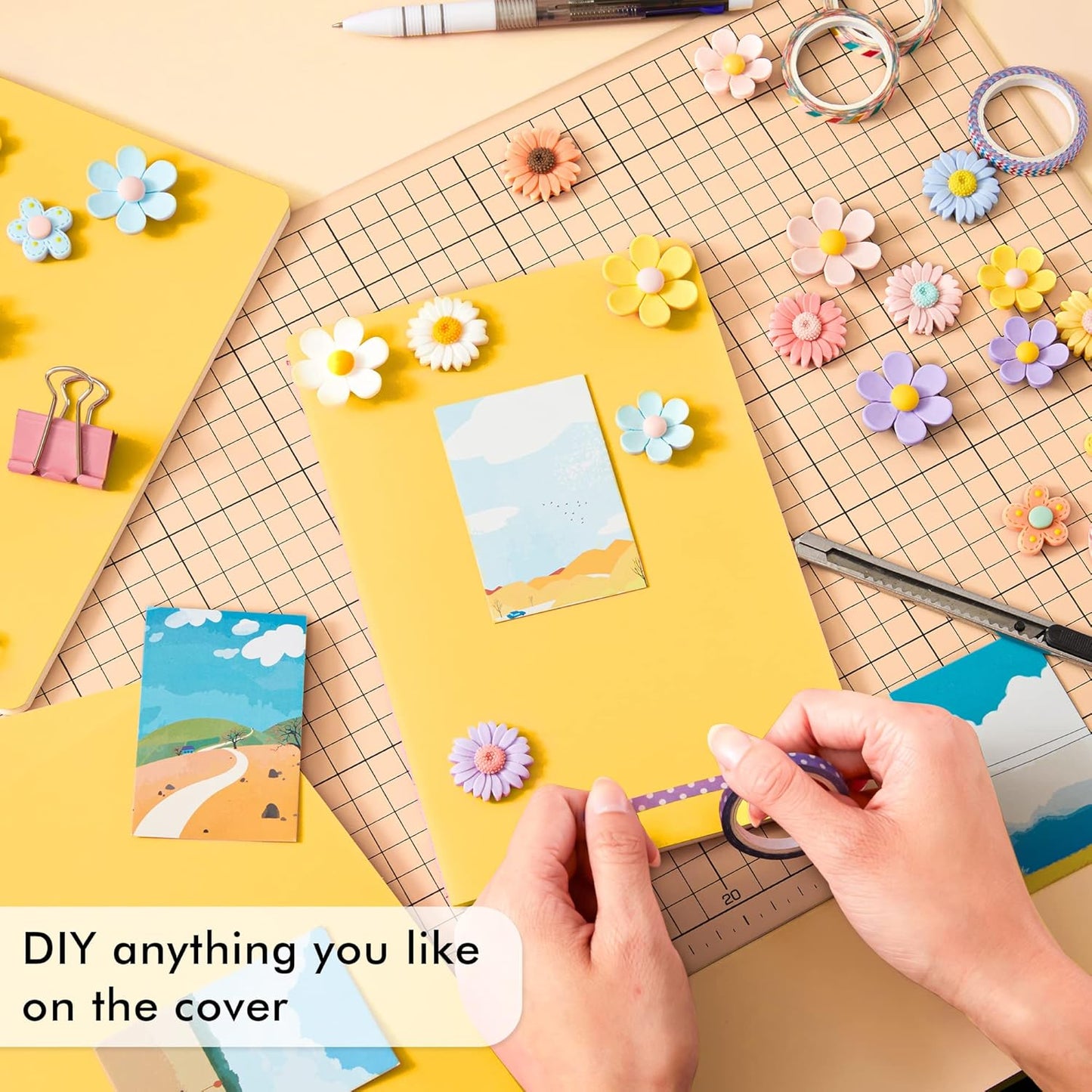 36 Pack Soft Cover Journal Bulk, Feela Lined Blank Travel Journal for Women Men Writing, Notebooks College Ruled for Work, Note Taking Notebook School Business Supplies, 8.2” x 5.5”, A5, Yellow