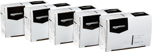 Amazon Basics No. 1 Paper Clips, Nonskid, 1000 Count (10 Pack of 100), Silver