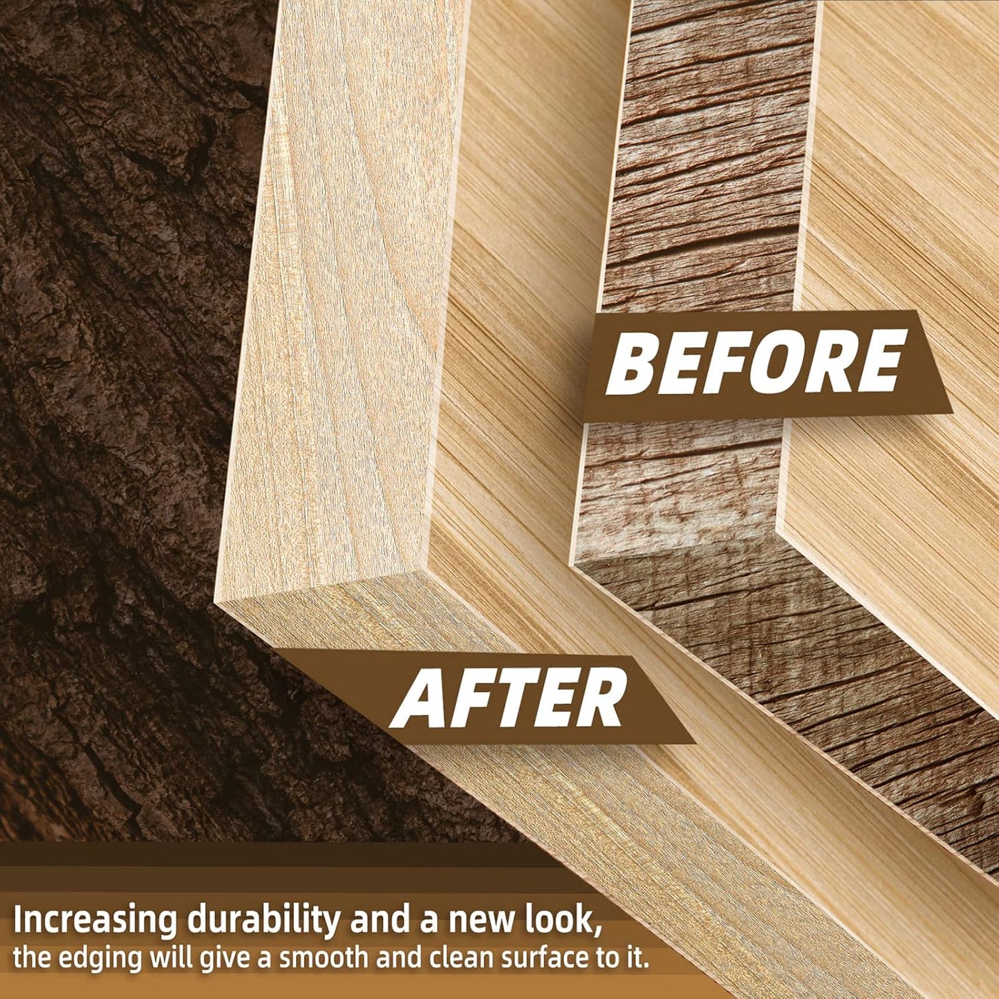 GSCIT Club Maple Edge Banding, 1/2 inch x 500ft roll of Veneer Edge Banding Preglued Flexible, Wood Tape Banding for Cabinet Repair Furniture