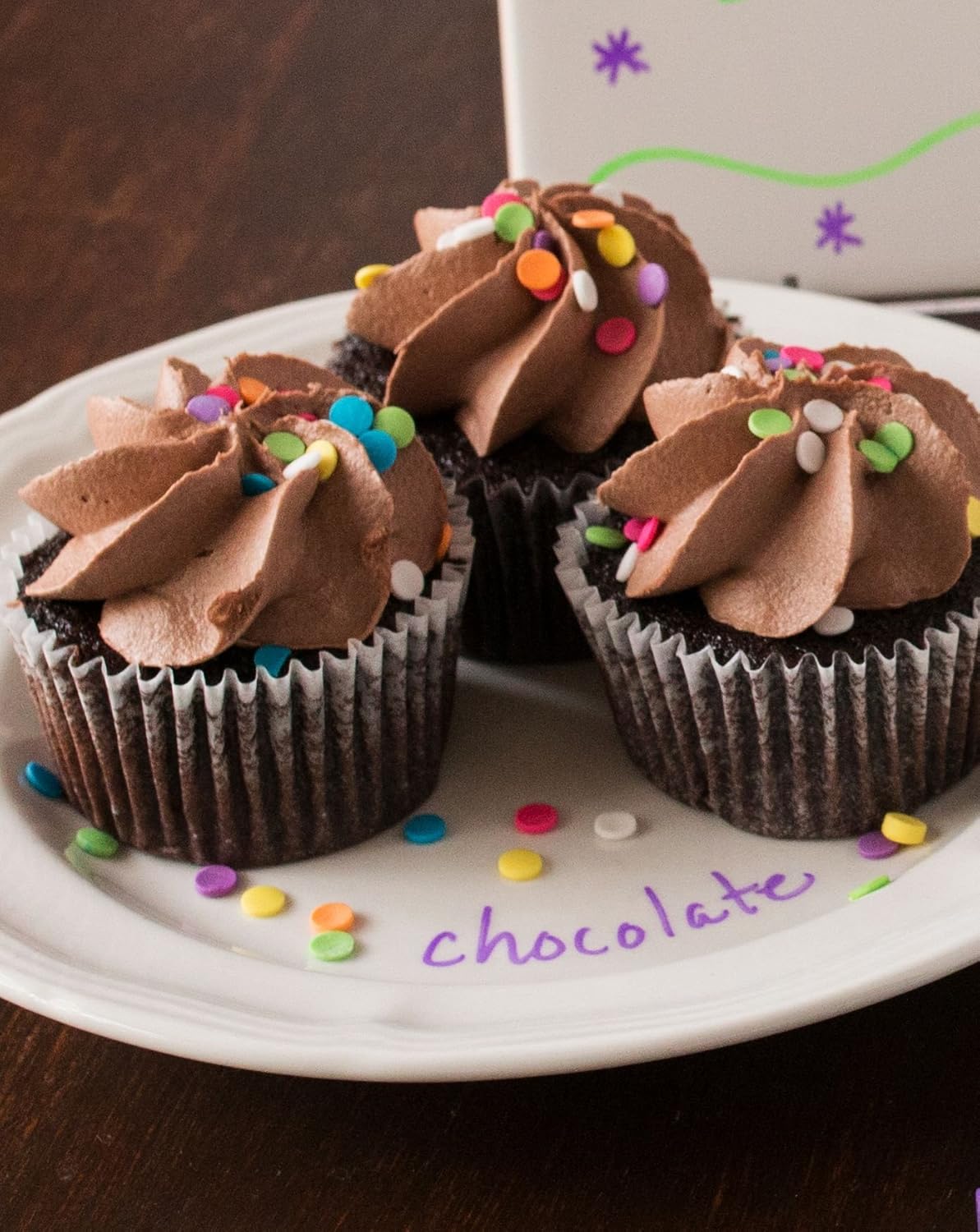 Cestari Purple Liquid Chalk Pen - 2mm Skinny Tip for Writing and Drawing on Glass, Mirrors, Stainless Steel, Ceramic, Vinyl Chalkboards, and Crafts - Erasable Purple Chalk Paint Pen