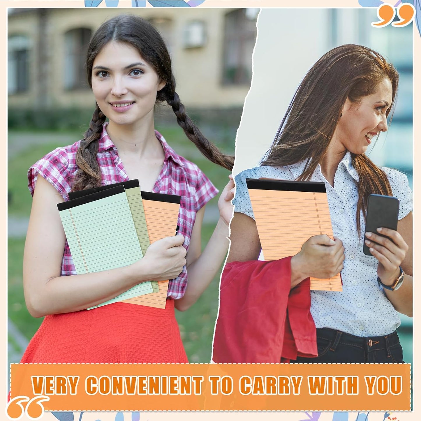 Fuutreo 12 Pcs 5" x 8" Legal Pad Writing Notepads 50 Sheets Small Legal Pad Narrow Ruled Multiple Color Lined Paper for School College Office Supplies Work (Macaron Colors)