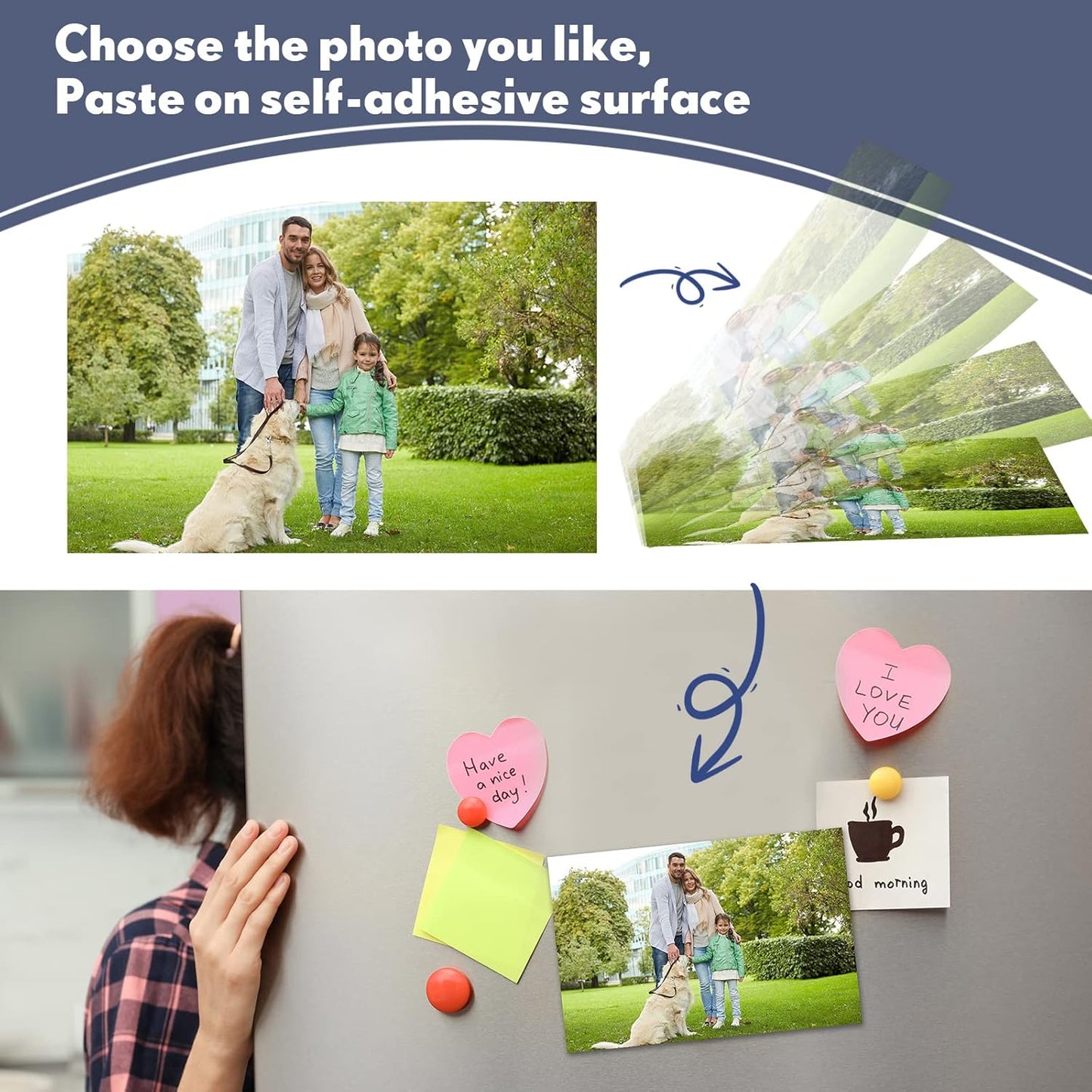 Macarrie 4 x 6 Adhesive Magnetic Sheets with Adhesive Backing Cuttable Magnetic Paper Stickers Flexible Peel and Stick for Picture Crafts Die Storage Photos(64 Pcs)