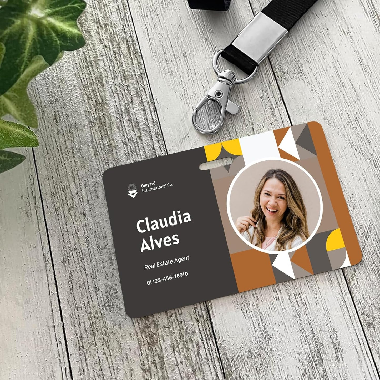 Custom Id Badge Custom Id Card Identification Badges Customizable Personalized Name Badge Customize Name Tag Photo Logo Employee Work Office Volunteer Customized Personal (Vertical-7)