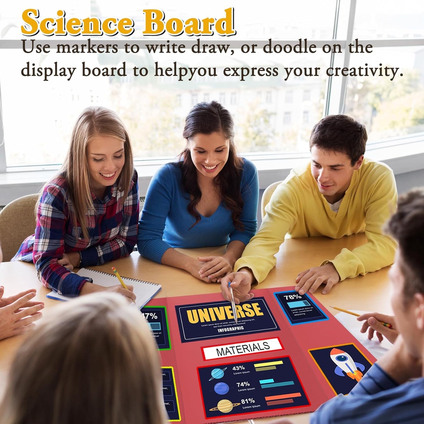 3PCS Small Trifold Poster Board, 21 x 14 Inches Red Corrugated Cardboards Tri Fold Poster Boards for School Projects, Science Fair, Business Presentations, Exhibitions, Event Display